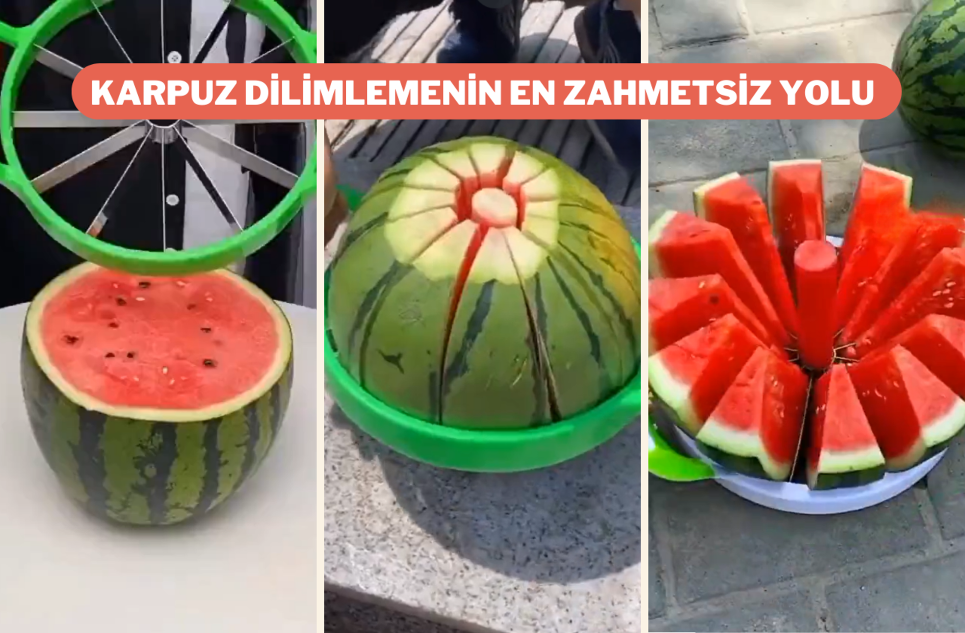 Karpuz dilimlemek dert olmaktan çıkıyor! TikTok'ta viral olan o ürünü bulduk
