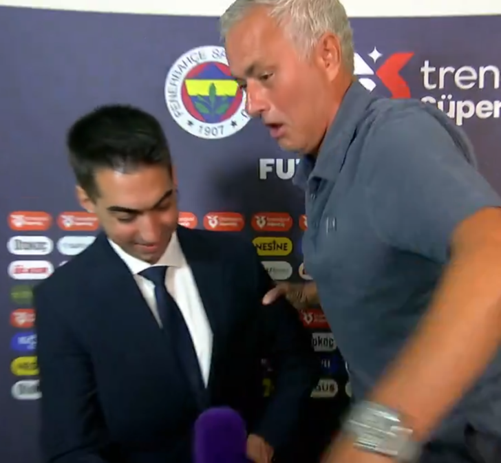 Alanyaspor maçı öncesi röportaja gelen Mourinho, bir anda taburenin üzerine çıktı ve... 728xauto