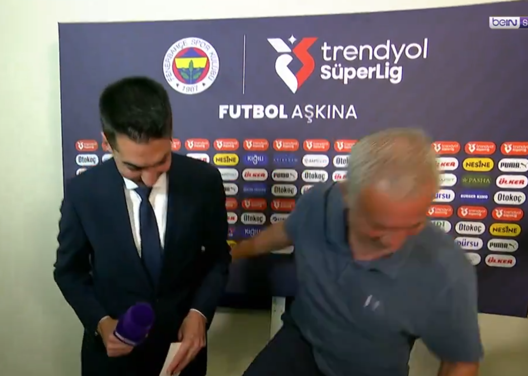 Alanyaspor maçı öncesi röportaja gelen Mourinho, bir anda taburenin üzerine çıktı ve... 1080xauto