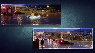 Karabük yağışa teslim oldu! Caddeler tanınmaz hale geldi, insanların yardımına botla gittiler