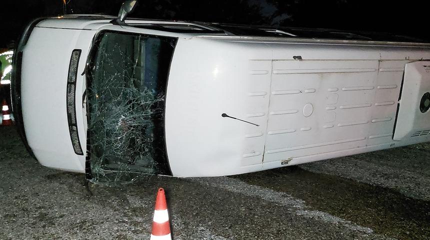 Samsun'da feci kaza! Fındık işçilerini taşıyan minibüs devrildi: 18 yaralı