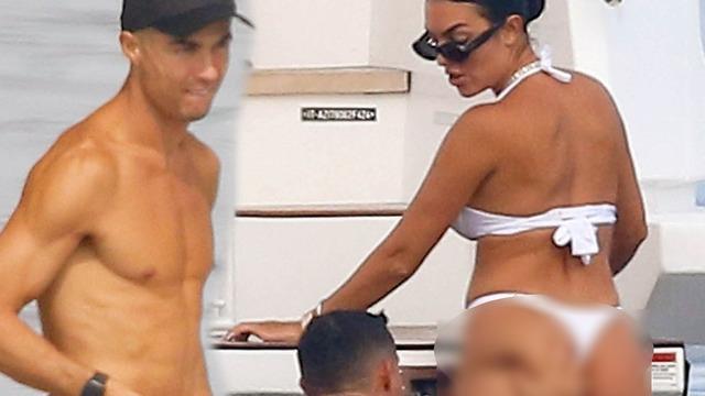 Ronaldo sevgilisi Georgina Rodriguez'in o haline dayanamadı! Tekne tatilinde keyif