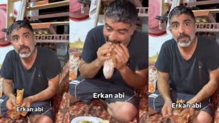 Yemesi sadece 20 saniye sürdü! Resmen dürümü çiğnemeden yuttu... Bu neydi böyle?