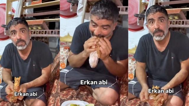 Yemesi sadece 20 saniye sürdü! Resmen dürümü çiğnemeden yuttu... Bu neydi böyle?