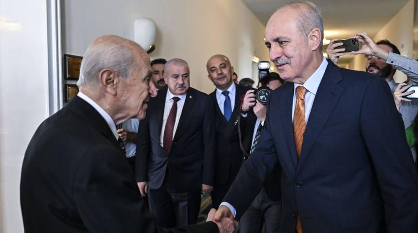 SON DAKİKA | Ankara'da dikkat çeken görüşme! MHP lideri Bahçeli, TBMM Başkanı Kurtulmuş ile bir araya geldi