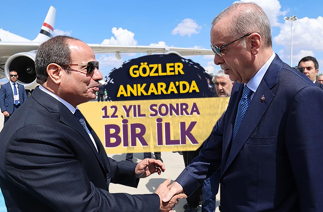 Son dakika | Ankara'da tarihi ziyaret: Mısır Cumhurbaşkanı Sisi T&uuml;rkiye'de! Cumhurbaşkanı Erdoğan havalimanında karşıladı