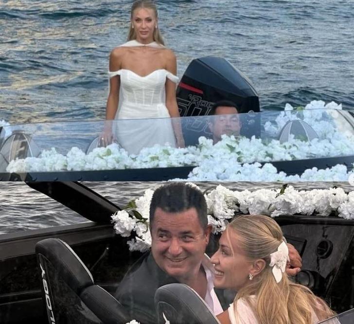 Acun Ilıcalı'nın eşi Ayça Çağla Altunkaya gelinliğiyle mest etti! Düğün sırasındaki mini elbisenin fiyatı olay... G1