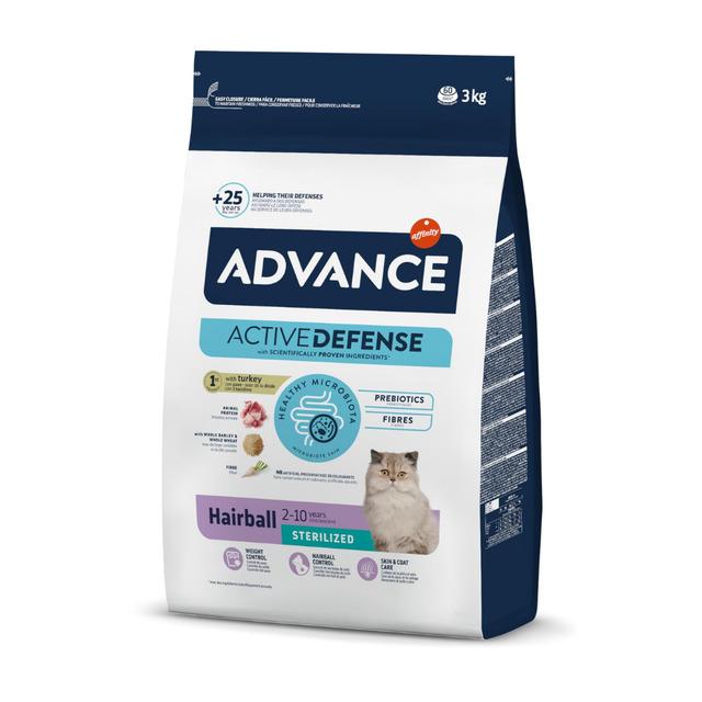 Advance Sterilized Hairball Hindili Kısır Kedi Maması, 3 Kg