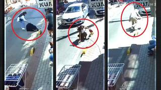 Bu sokağa her giren kendini yerde buluyor! En çok da onlar... Hepsi kameraya yansıdı