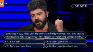 Kim Milyoner'e damga vuran 'Fatih Terim' sorusu! Yarışmacı yanlış yanıt verdi