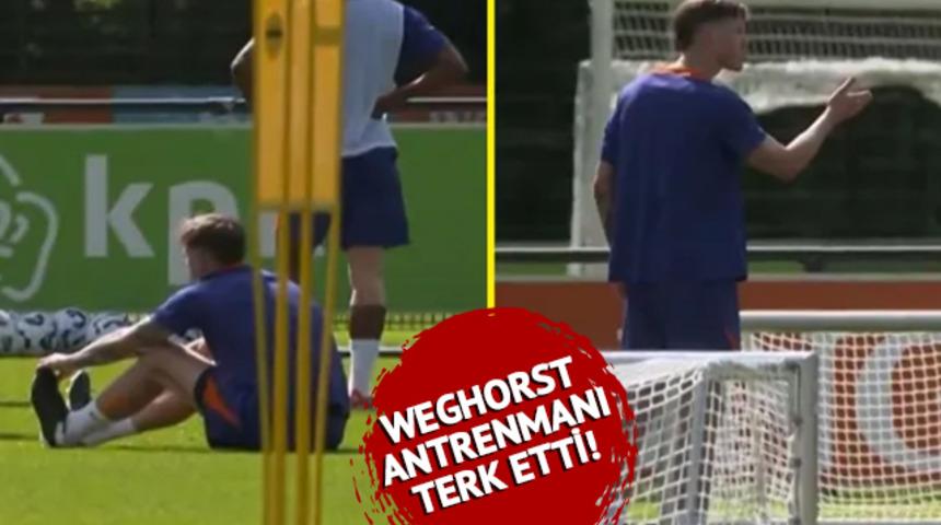 Hollanda antrenmanında olay çıktı! Antrenmanı terk etti... Wout Weghorst'u sinirlendiren hareket!