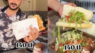 140 TL'ye tavuk dönerin yapılışını gösterdi! Sosyal medyadan tepki gecikmedi: Ekmeğe 'sen tavuksun' demişler