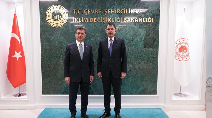 Bakan Kurum ve İmamoğlu g&ouml;r&uuml;şt&uuml;! Depreme hazırlık mesajı...