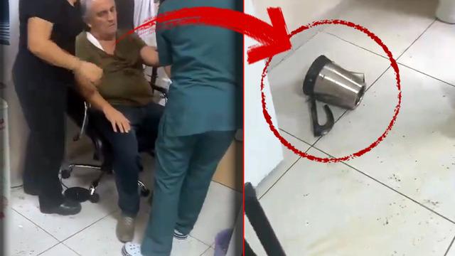 Doktorun kafasına çaydanlıkla vura vura kafatasını çatlattı