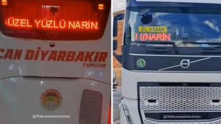 Otobüs ve kamyon şoförleri araçlarının arkasına yazdıklarıyla Narin için ağıt yaktı! Madem incitecektiniz adını neden Narin koydunuz?