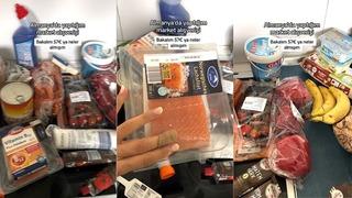 'Tavuk, somon, peynir, yumurta...' Neler neler aldı... Almanya'daki market alışverişini gösterdi: Hepsi 57 Euro (2 bin 134 TL) tuttu 