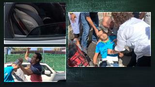 Çocuklarının olduğu arabanın camını kırınca deliye döndü! Trafikte feci kavga... Baygınlık geçirdi