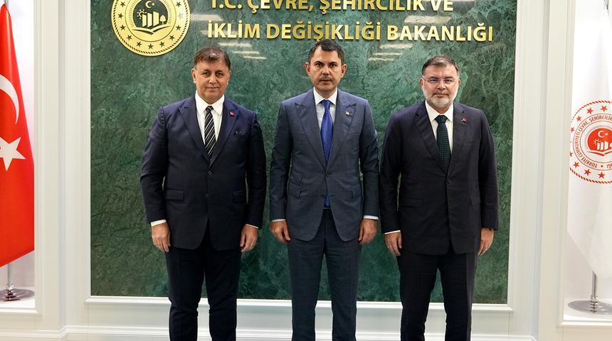 Bakan Kurum, İzmir Büyükşehir Belediye Başkanı Cemil Tugay'ı kabul etti