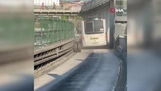 Yer: İstanbul! Esenyurt’ta metrobüsün tekerlekleri fırladı, faciadan dönüldü