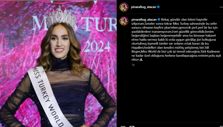 1994 güzellik kraliçesi Pınar Altuğ, Miss Turkey birincisi İdil Bilgen paylaşımlarına isyan etti G5