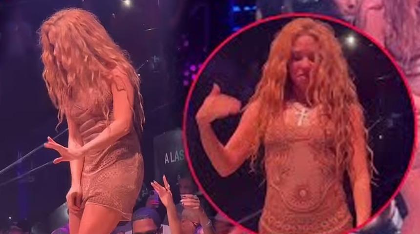 Shakira sahnedeyken eteğinin altını çektiler! Eteğini kapatarak sahneyi terk etti... "İğrenç"