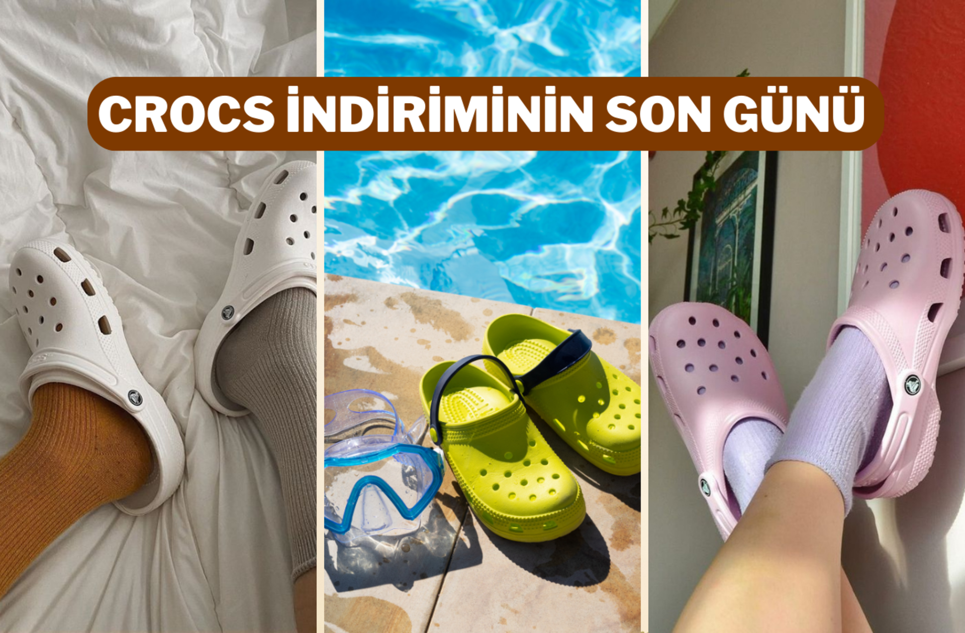 Okula ve Şehre Dönüş Fırsatları'na özel Crocs terliklerde 1500 TL altı fiyatlar