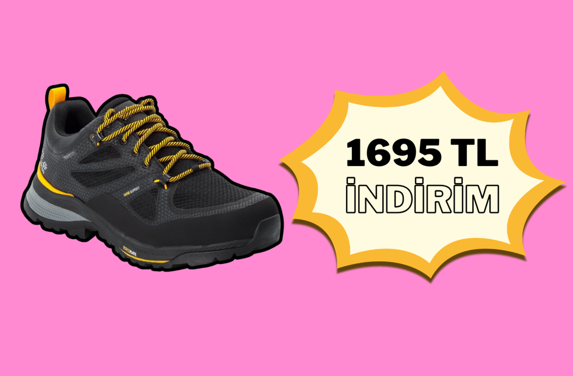 Fiyatı 3954 TL'ye düştü! Jack Wolfskin Force Striker Texapore Low M Yürüyüş Ayakkabısı indirimde