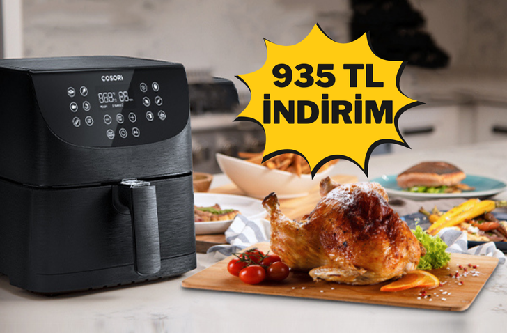 Fiyatı 2 bin 799 TL'ye düştü! Çok satan Cosori airfryer kısa süreliğine indirimde