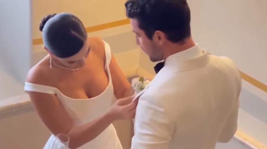 Kaan Yıldırım ile evlendi! 1.5 aylık hamile olduğu söylenen Pınar Deniz'in gelinliği sosyal medyayı ikiye böldü