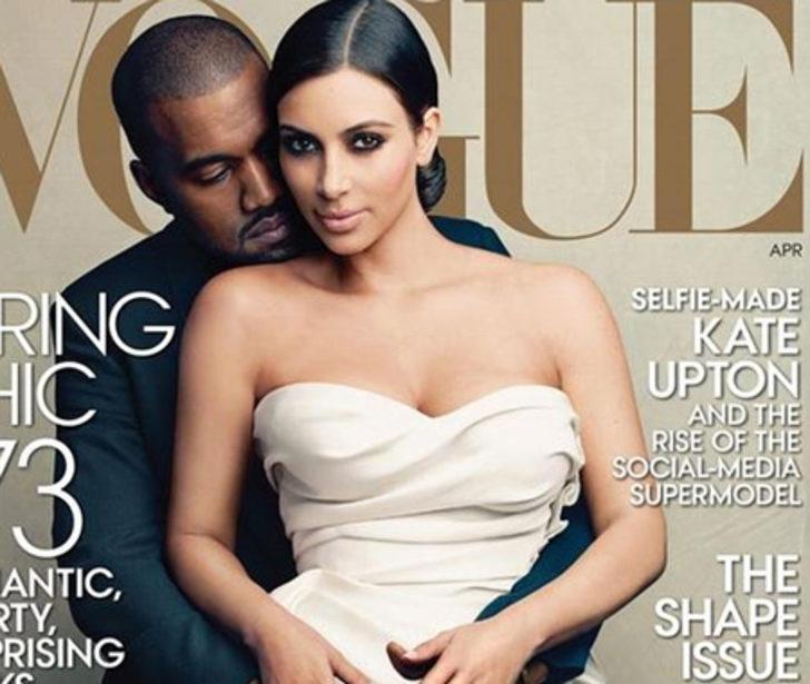 Kim ve Kanye Çifti Vogue'un Kapağında