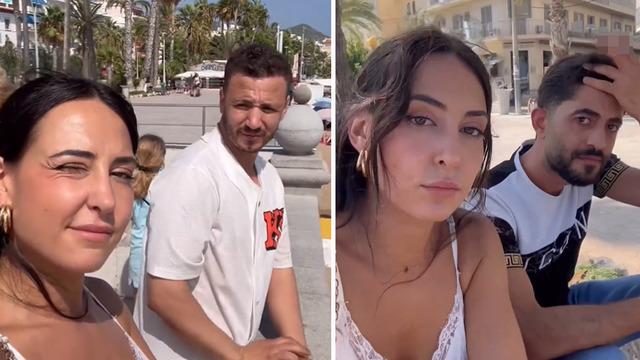 Tanımadığı erkeklerin yanına gidip fotoğraf çektirdi! Tepkiler gecikmedi: Bu resmen taciz