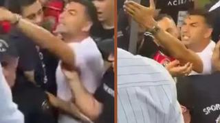 Kayserispor Teknik Direktörü Burak Yılmaz maç sonu Trabzonspor taraftarıyla tartıştı! ''Sen adam mısın...''