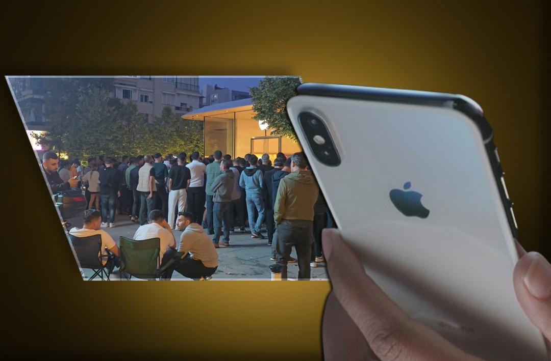 Kadık&ouml;y, &Uuml;sk&uuml;dar... Aynı g&ouml;r&uuml;nt&uuml;! 120 bin TL'lik iPhone i&ccedil;in geceden sıraya girdiler, kuyruğun sonu g&ouml;z&uuml;km&uuml;yor