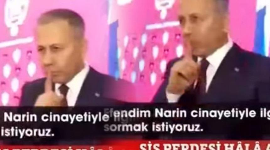İçişleri Bakanı Ali Yerlikaya Narin sorusuna 'sus' işareti yaparak yanıt verdi!