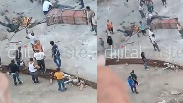 Adana'da vinç faciası! Demir sepet kopup 2 işçinin üstüne düştü... Yürek yakan feryatlar