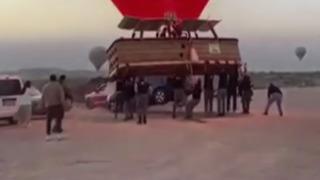 Yer: Nevşehir! Otomobile, sıcak hava balonu çarptı
