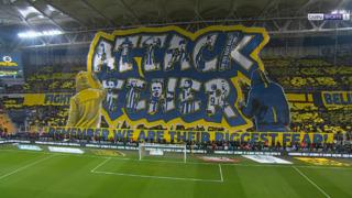 Dikkatli bakınca anlaşıldı! Kadıköy'de Galatasaray derbisi öncesi ilginç koreografi...