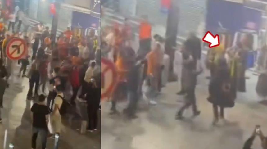 Galatasaray taraftarı Fenerbahçeli iki kadını kovaladı!