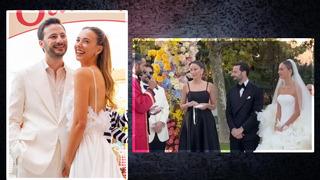 Sima Tarkan ve Mark Başoğlu İtalya'da evlendi! Gelinliği dikkat çekti