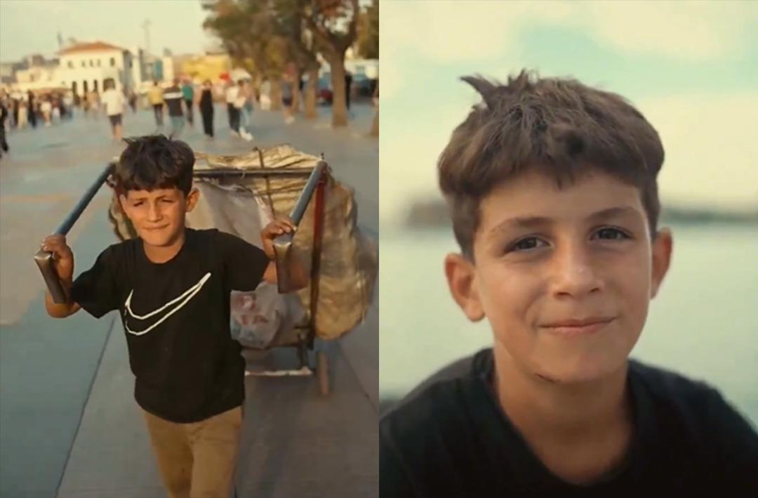 Yaşı k&uuml;&ccedil;&uuml;k ancak y&uuml;k&uuml; b&uuml;y&uuml;k... Daha dokuz yaşında, kağıt toplayıcılığı yapıyor