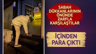 Sabah dükkanı açmaya gelince zarfla karşılaştılar! İçinden para çıktı... Gece tek tek gezip bırakmışlar