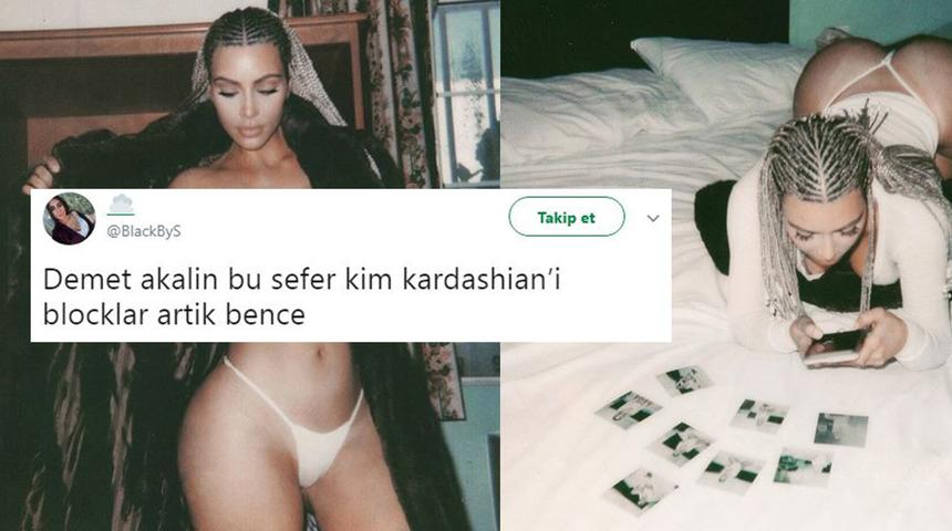 Kim Kardashian'ın gelmiş ge&ccedil;miş en &ccedil;ıplak pozu sosyal medyada olay oldu