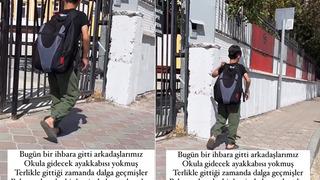 Küçük öğrencinin o hali yürekleri burktu: Niye gülüyorsunuz, benim babam yok olsaydı bana ayakkabı alırdı