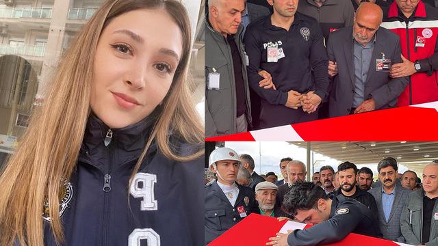 Şehit polisin cenazesinde yürek yakan anlar