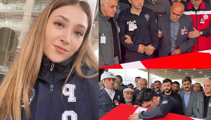 Şehit polisin cenazesinde yürek yakan anlar