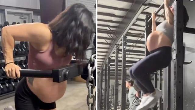 Spor yapmayı bir an olsun bırakmadı! Hamileliğindeki antrenmanını kaydetti... Sosyal medyada şaşkınlık yarattı: 'Bebek halterle doğacak'