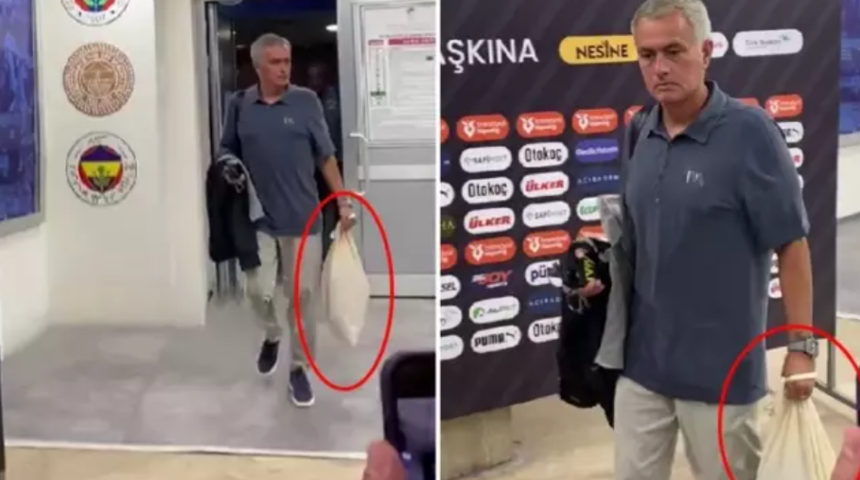Herkes merak ediyordu! Erman Toroğlu Mourinho'nun maç sonu taşıdığı çuvalda ne olduğunu açıkladı!