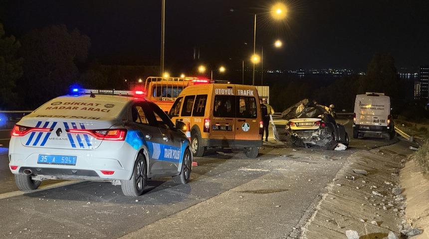 İzmir'de takla atan otomobilin sürücüsü hayatı kaybetti