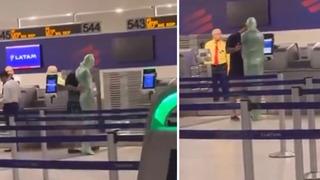 Havalimanında şaşırtan anlar! Tamamen streç filmle kapladığı adamı bagaj olarak teslim etmek istedi... Gerçek olamaz
