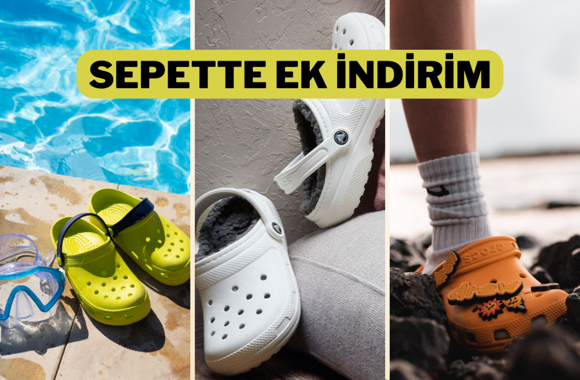 Adımlarınızı konforla taçlandıracak Crocs terliklerde %50'ye varan indirimler